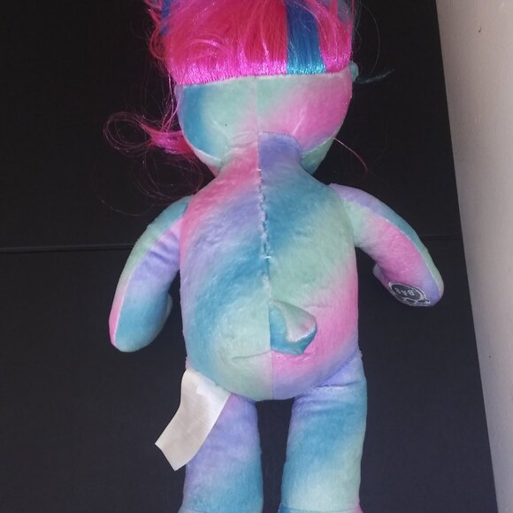 Build a Bear Honey Girls Viv Stuffed Animal Blue and Pink Striped 16 Inch Plush - Picture 2 of 7